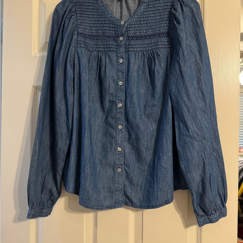 Women's Blue Denim Top